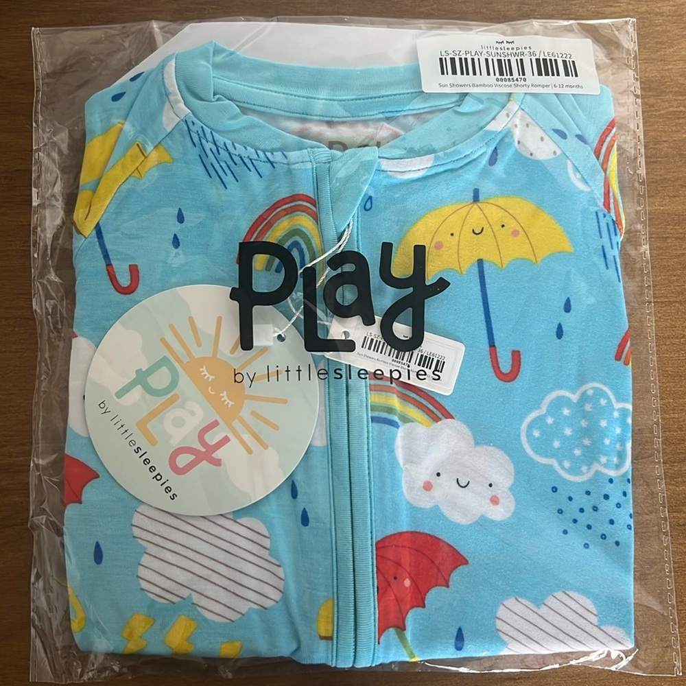 Little sleepies shorties romper